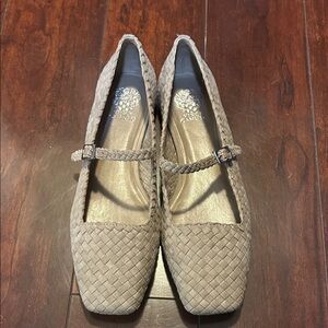 Vince Camuto Beige Woven Flats